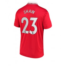 Herren Fußballbekleidung Manchester United Luke Shaw #23 Heimtrikot 2022-23 Kurzarm